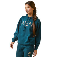 Womens REAL Flora Hoodie, Reflecting Pond