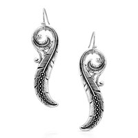 Connected Feathered Filigree Earrings