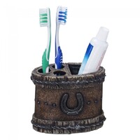 Horseshoe &amp; Barbwire Toothbrush Holder