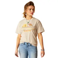 Womens Cowgirl Desert Tee, Oatmeal