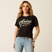 Womens Established Boot Co Tee, Black