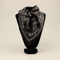 Wild Rag 100% Silk, Black Bandana