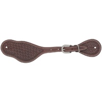 Basketweave Harness Leather Spur Straps, Mens