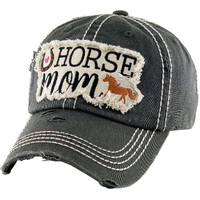 Horse Mum Patch Cap, Smokey Black