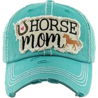 Horse Mum Patch Cap, Turquoise