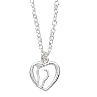 Heart Horse Head Necklace