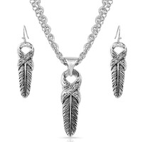 Strength Within Feather Jewellry Set