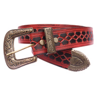 Aztec Hand Tooled Belt