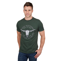 Mens Enzo Tee, Green Marle