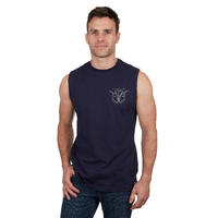 Mens Fred Muscle Tank, Navy