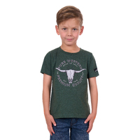 Boys Enzo Tee, Green Marle