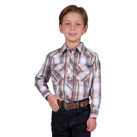 Boys Axel Check Shirt, Tan