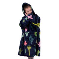 Kids Cactus Print Snuggle Hoodie