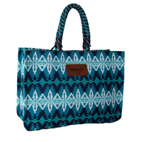 Southwestern Oversized Tote Bag, Blue