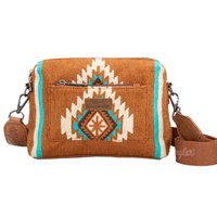 Maya Aztec Crossbody Bag, Tan